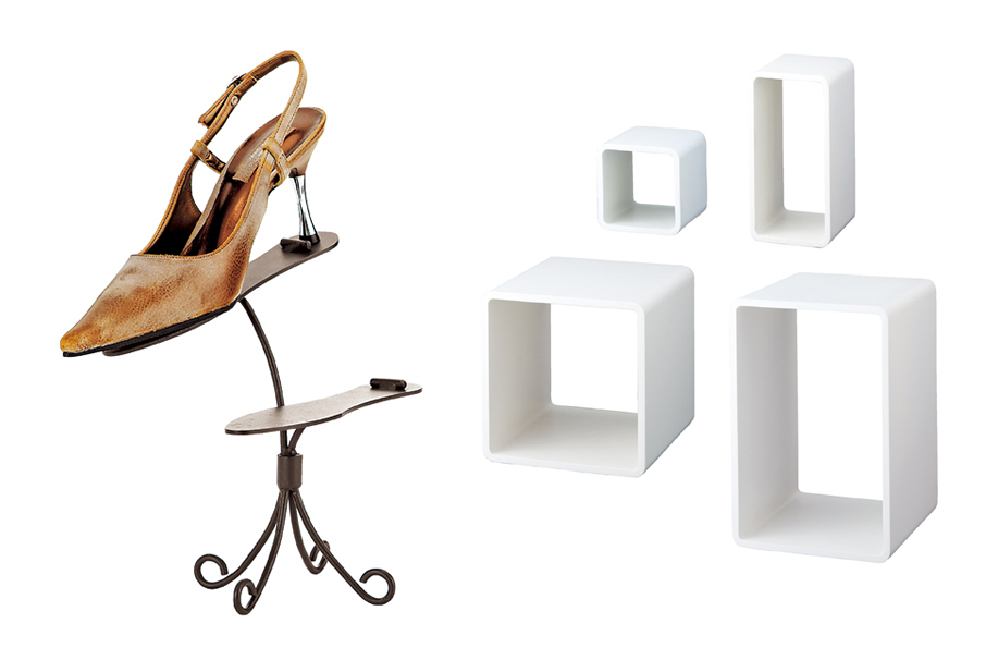 display cube and boutique shoe stand etc