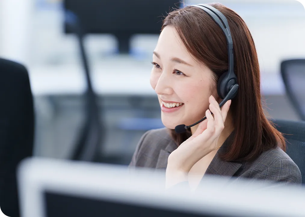 お問い合わせ対応の様子